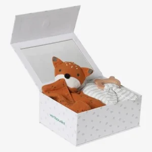 Coffret Cadeau 3 Pièces : Lange + Doudou + Hochet Rose – Vertbaudet 12