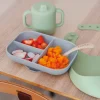 Coffret Repas Les Essentiels 4 Pièces BEABA En Silicone Vert Sauge – Beaba 20