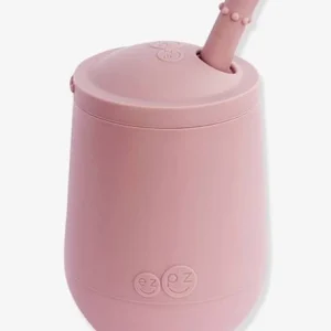 Gobelet D’apprentissage Avec Paille EZPZ Mini Cup En Silicone Rose Blush – EZPZ 16