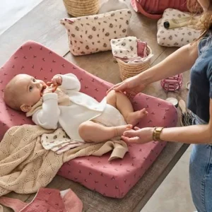 Housse De Matelas à Langer En Jersey Bois De Rose Imprimé – Vertbaudet 10