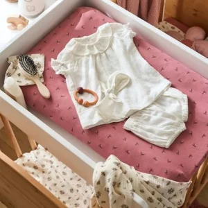 Housse De Matelas à Langer En Jersey Bois De Rose Imprimé – Vertbaudet 14