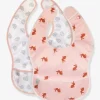 Lot De 2 Bavoirs Avec Poche LÄSSIG Little Forest Little Forest Lapin – Rose + B – Lassig 22