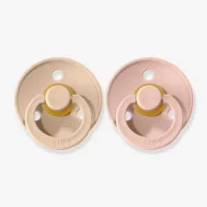 Lot De 2 Sucettes-tétines BIBS Colour, Taille 1 De 0 à 6 Mois Blush & Vanilla – Bibs 12