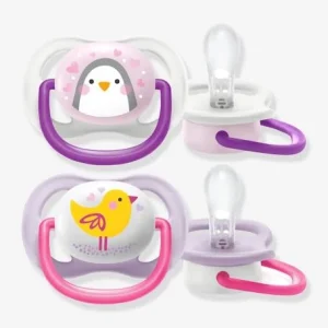 Lot De 2 Sucettes Ultra Air Animals 1er âge Philips AVENT Oiseau + Pingouin – Philips Avent 16