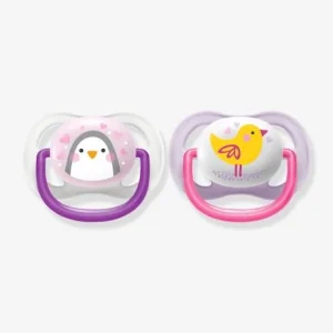 Lot De 2 Sucettes Ultra Air Animals 1er âge Philips AVENT Oiseau + Pingouin – Philips Avent 18