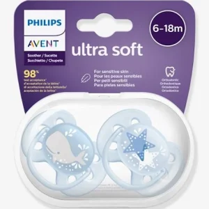 Lot De 2 Sucettes Ultra Douces 2e âge Philips AVENT Ecureuil/fleurs – Philips Avent 12