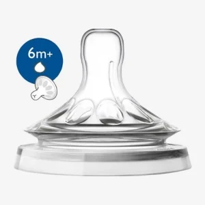 Lot De 2 Tétines Philips AVENT Natural à Débit Rapide, Dès 6 Mois Transparent – Philips Avent 7