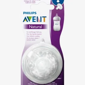 Lot De 2 Tétines Philips AVENT Natural à Débit Rapide, Dès 6 Mois Transparent – Philips Avent 9