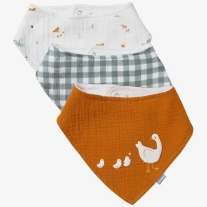 Lot De 3 Bavoirs Bandanas En Gaze De Coton Lot Vert Panda – Vertbaudet 16