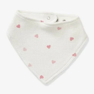 Lot De 3 Bavoirs Bandanas En Nid D’abeille Imprimé Coeurs – Vertbaudet 9