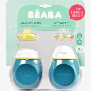 Lot De Gourdes Pour Compotes BEABA Babysqueez’ 2 En 1 + Squeez’portion Blue – Beaba 12