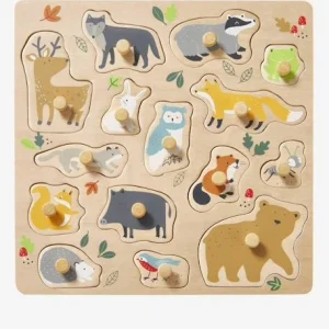 Puzzle Bouton Forêt En Bois FSC® Multicolore – Vertbaudet 12