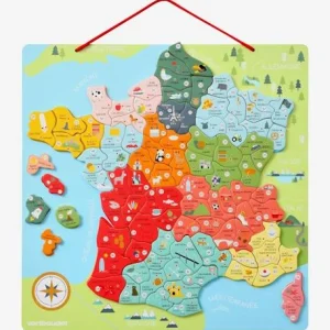 Puzzle De La France Magnétique En Bois FSC® Multicolore – Vertbaudet 7