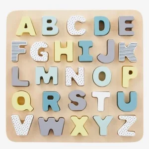 Puzzle Lettres à Encastrer En Bois FSC® Multicolore – Vertbaudet 10