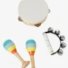 Set 3 Instruments : Maracas, Tambourin, Grelots En Bois FSC® Multicolore – Vertbaudet 13