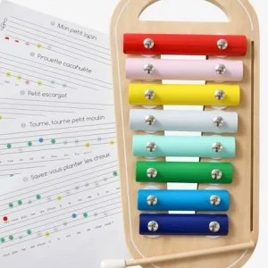 Xylophone Avec Partitions En Bois FSC® Multicolore – Vertbaudet 9